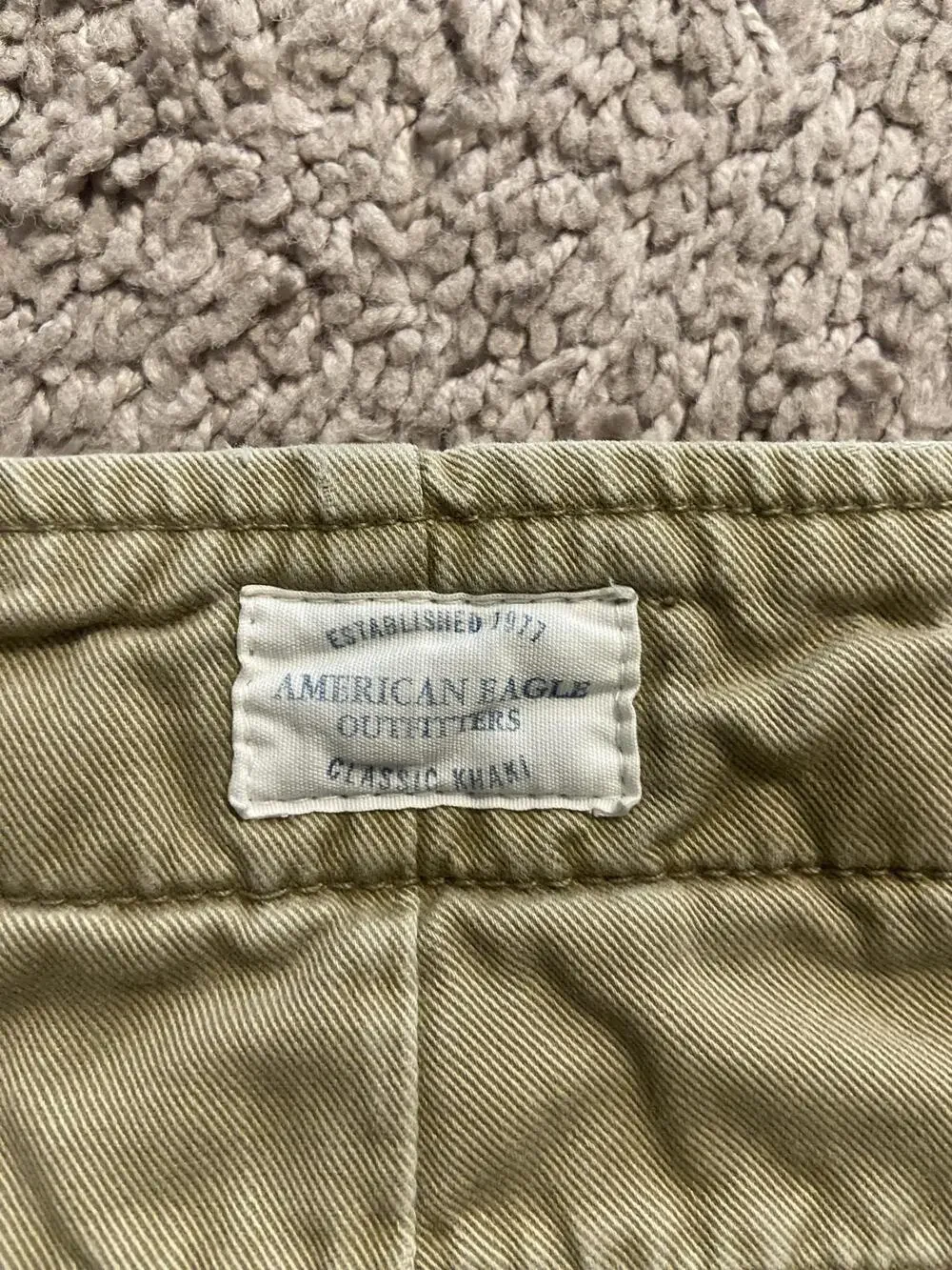 American Eagle Outfitters Pants Mens 34x32 Beige Classic Khaki Chino Pockets